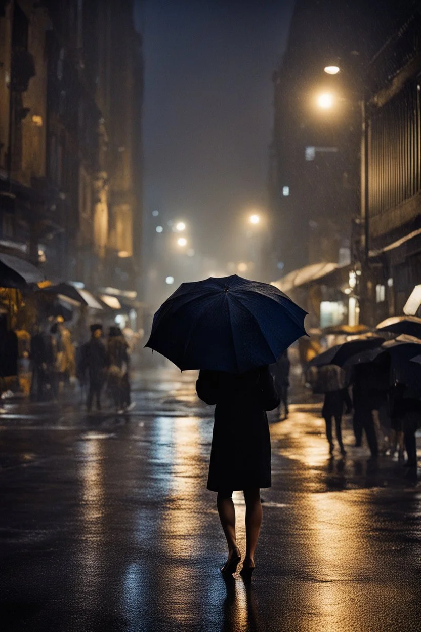Sin a rainy night looking at the city