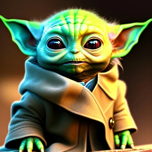 super cute portrait of a baby yoda, star wars, intricate, headshot, highly detailed, digital painting, artstation, concept art, sharp focus, cinematic lighting,