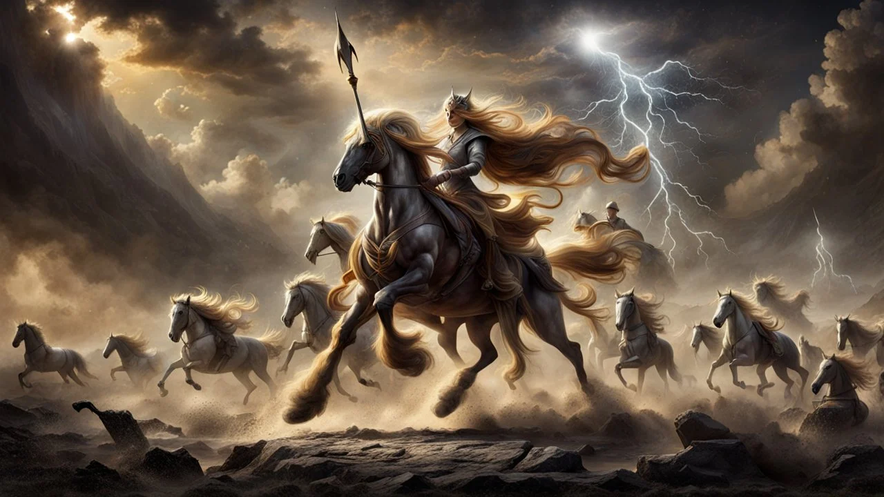 correct the horse so that it has 8 legs like the mythical Sleipnir