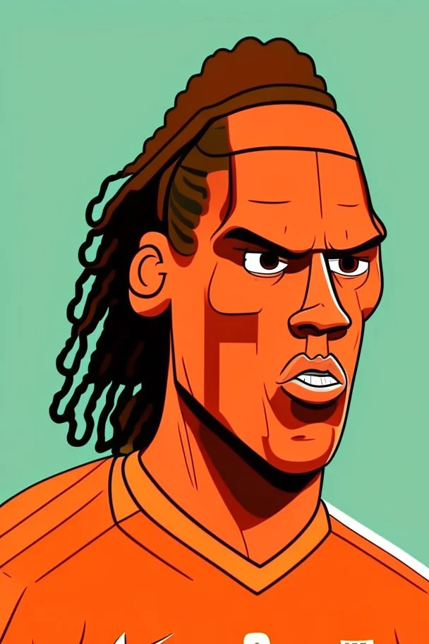 Virgil van Dijk Dutch football player ,cartoon 2d