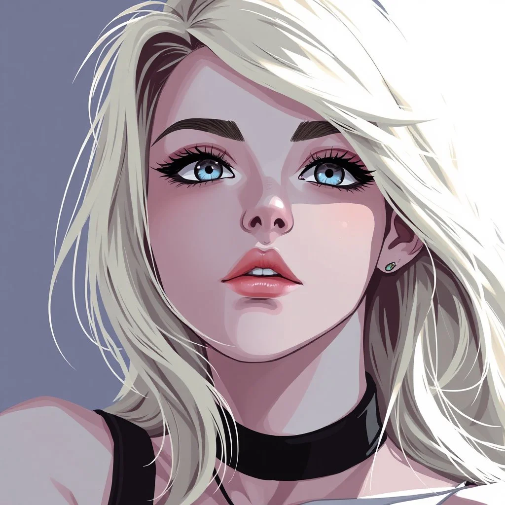 a popular girl, blonde, digital art, stylised