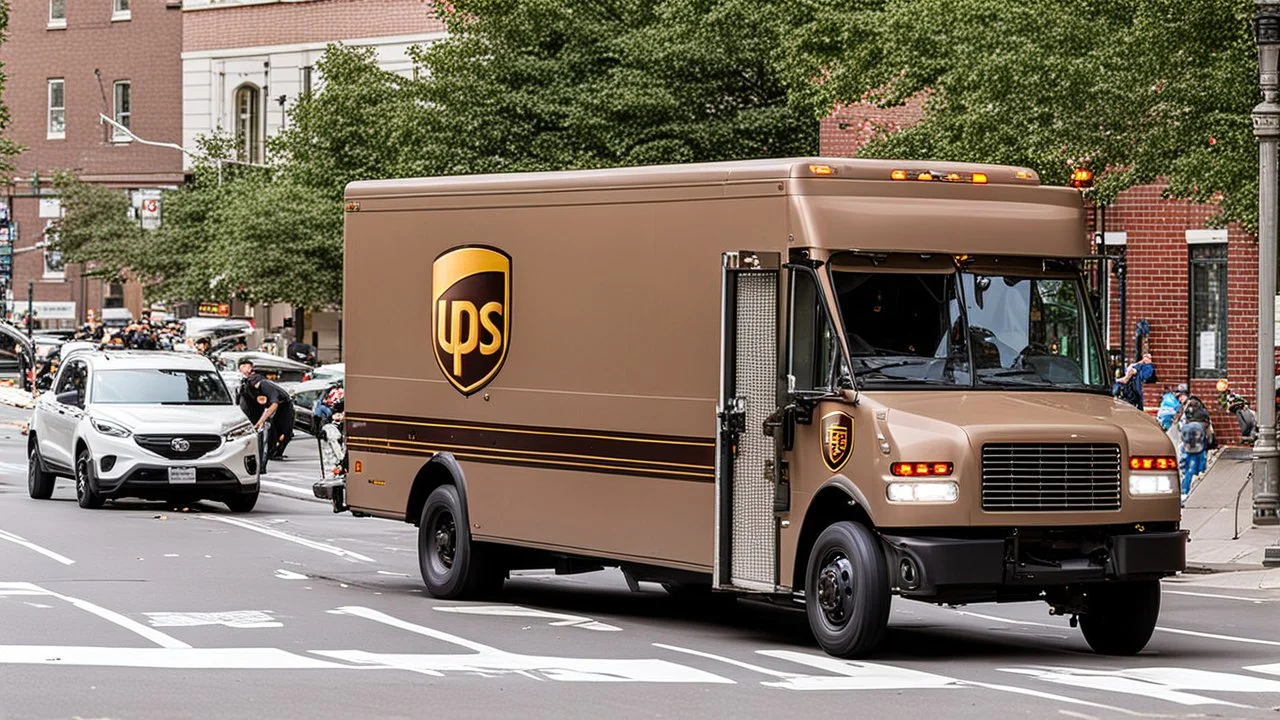 UPS truck gets in crashes on busy city street