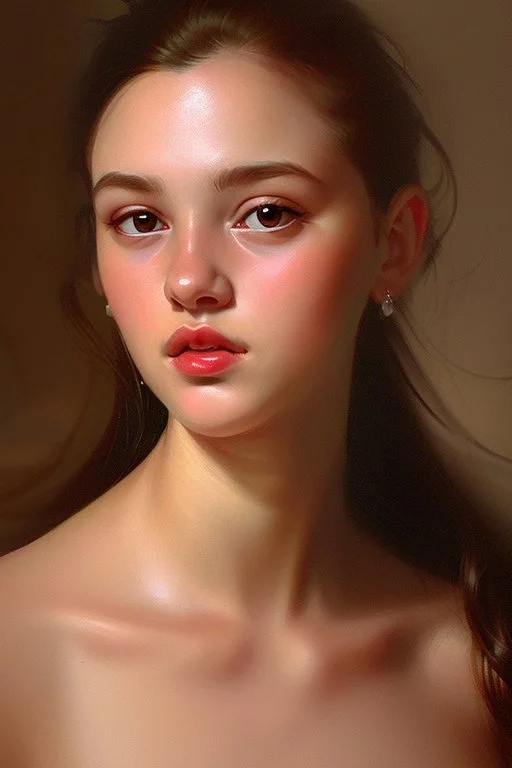 Extremely rich young female portrait