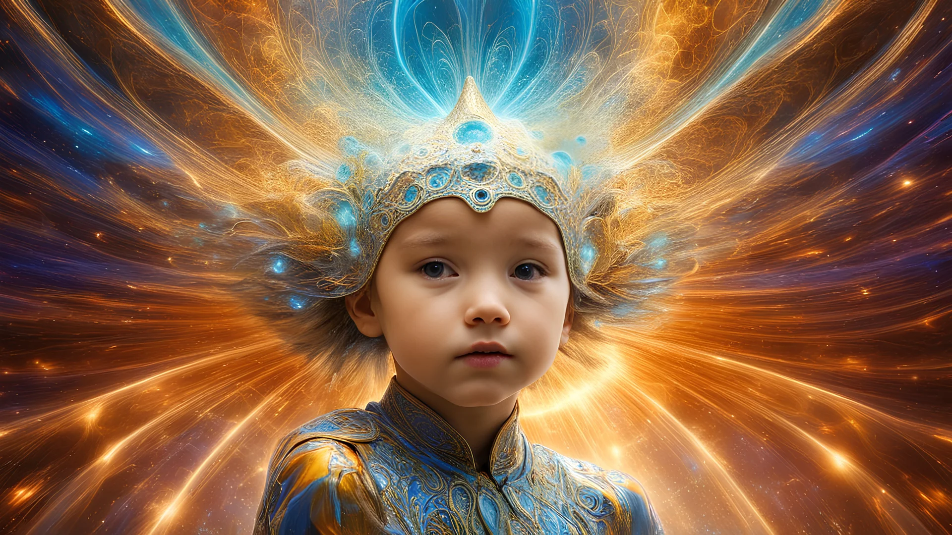 3286, abstract fantasy: telepathy, one young child, chrysalids, Wyndham, delight, empathy, harmony, ecstasy, award-winning photograph, abstract image, beautiful composition, science-fiction, beautiful, wonder, fear, the power of thought, love, joy, personal faith in God