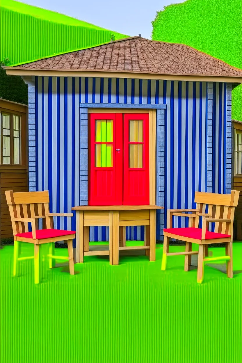 Playhouse with chairs