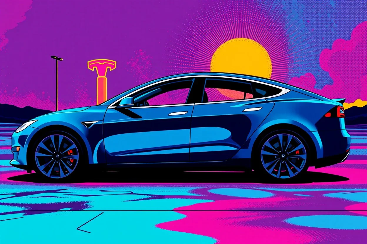 pop art pixels 1000 images Betting on batteries tesla electric vehicles