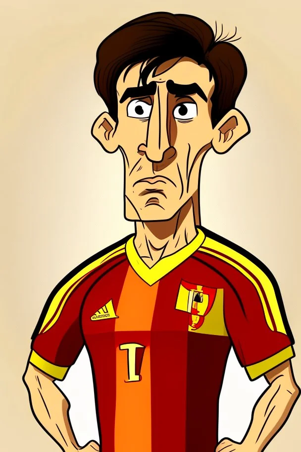 Nicholas Williams Spanish football player cartoon 2d