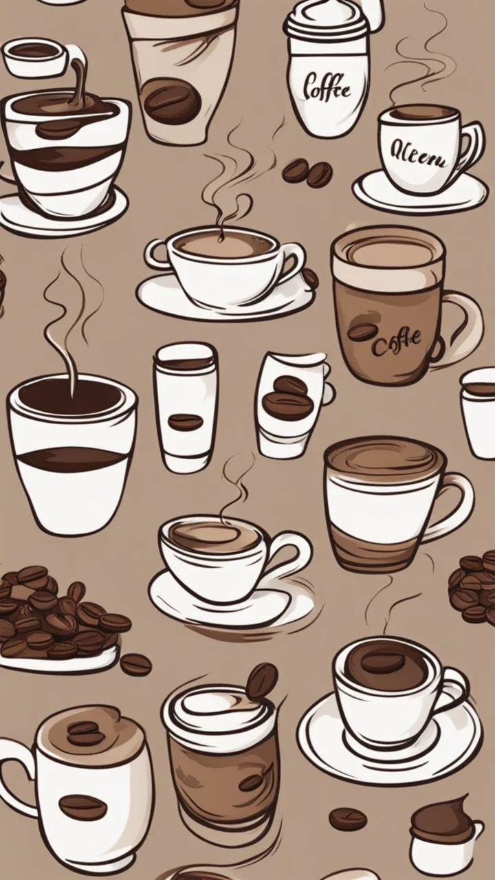 Pictures of coffee in different styles