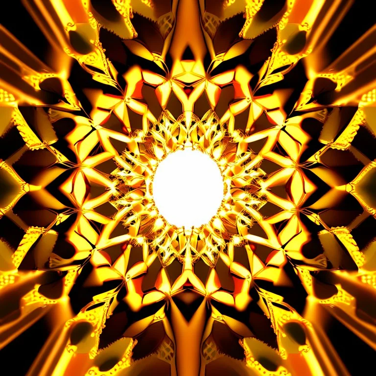 yellow and orange kaleidoscope