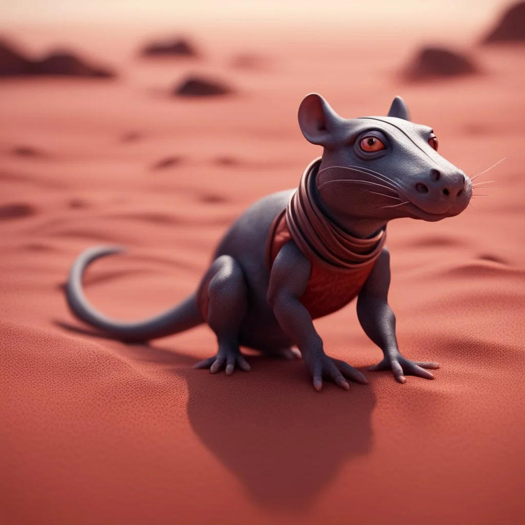 pen outline, in the style of Escher, elongated female ninja dog rat hippo witch on the red sand beach ,bokeh like f/0.8, tilt-shift lens 8k, high detail, smooth render, down-light, unreal engine