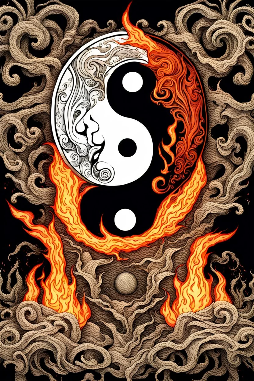 Yin and yang in a world of fire and torment