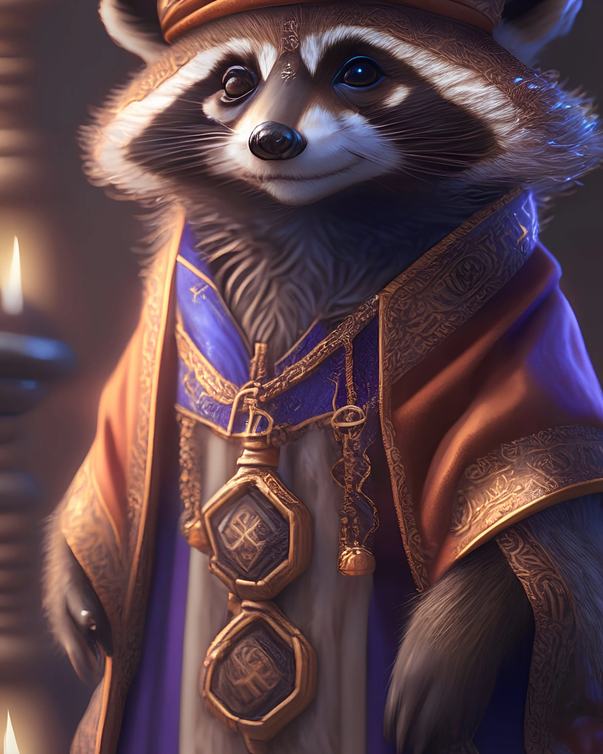 photorealistic cute coatimundi wizard, hyperdetailed painting, luminism, Bar lighting, complex, ancient greek clothes, messy brown old clothes, 4k resolution concept art, Artgerm, WLOP, Alphonse Mucha, 3d render, octane render, intricately detailed, cinematic, trending on artstation | Isometric | Centered hipereallistic cover photo awesome full color, hand drawn, dark, gritty, realistic mucha, klimt, cinematic