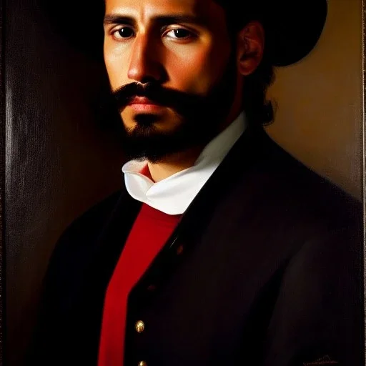 portrait of Jacobo Santiago Mozos born in 1976,by DIEGO VELÁZQUEZ, oil on canvas, cinematic composition, extreme detail,8k,fit full head inside picture