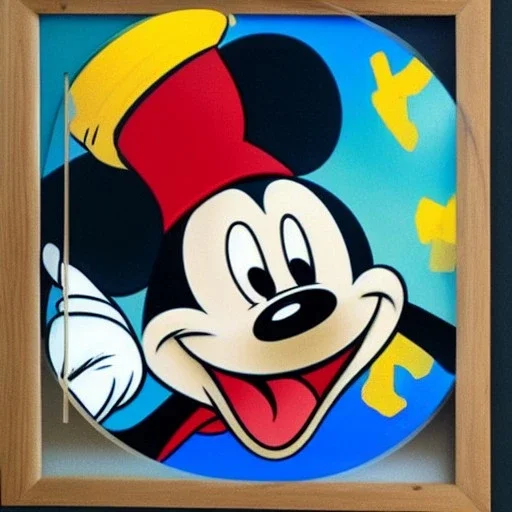 Mickey Mouse and Donald Duck restructured by Picasso