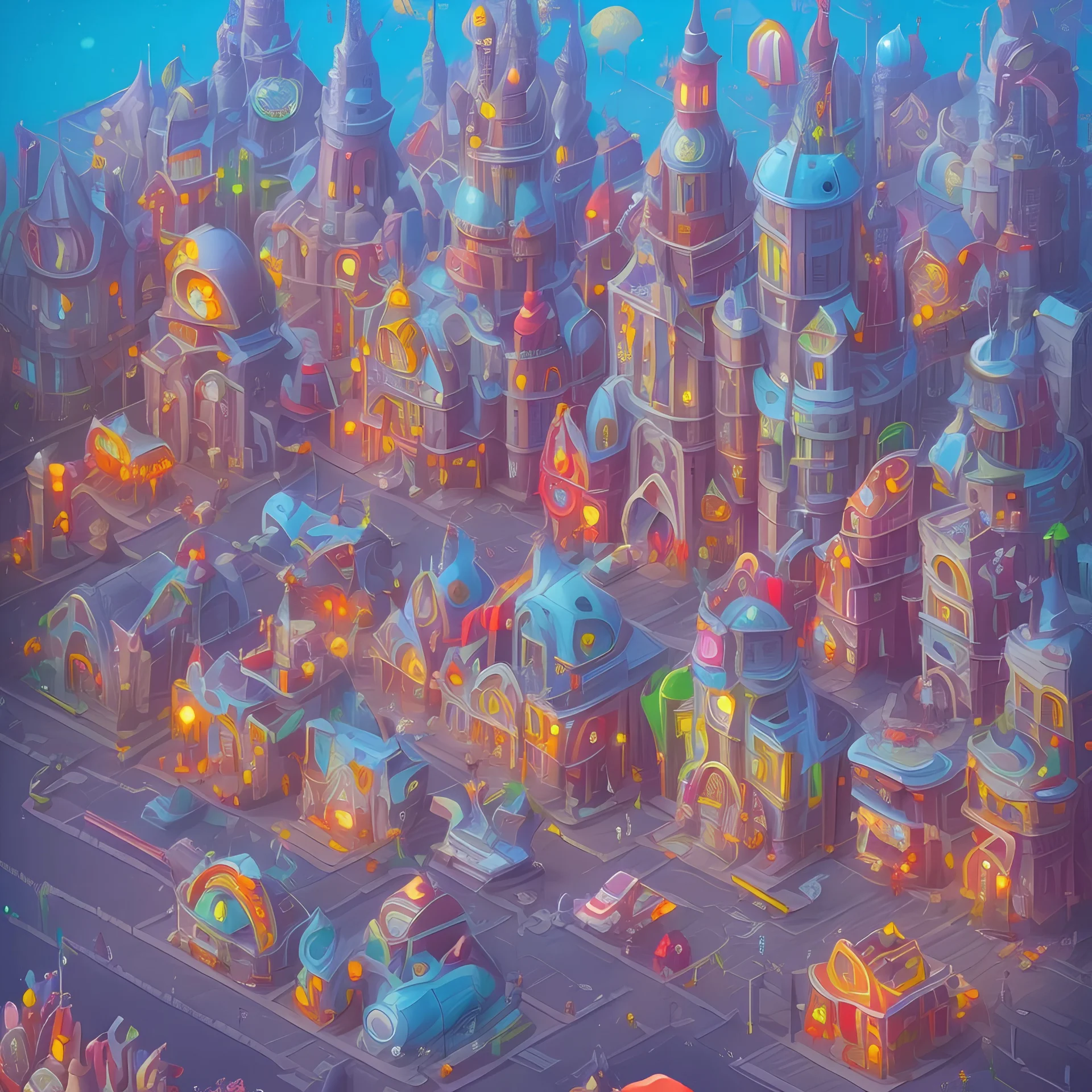 Cute Cartoon City