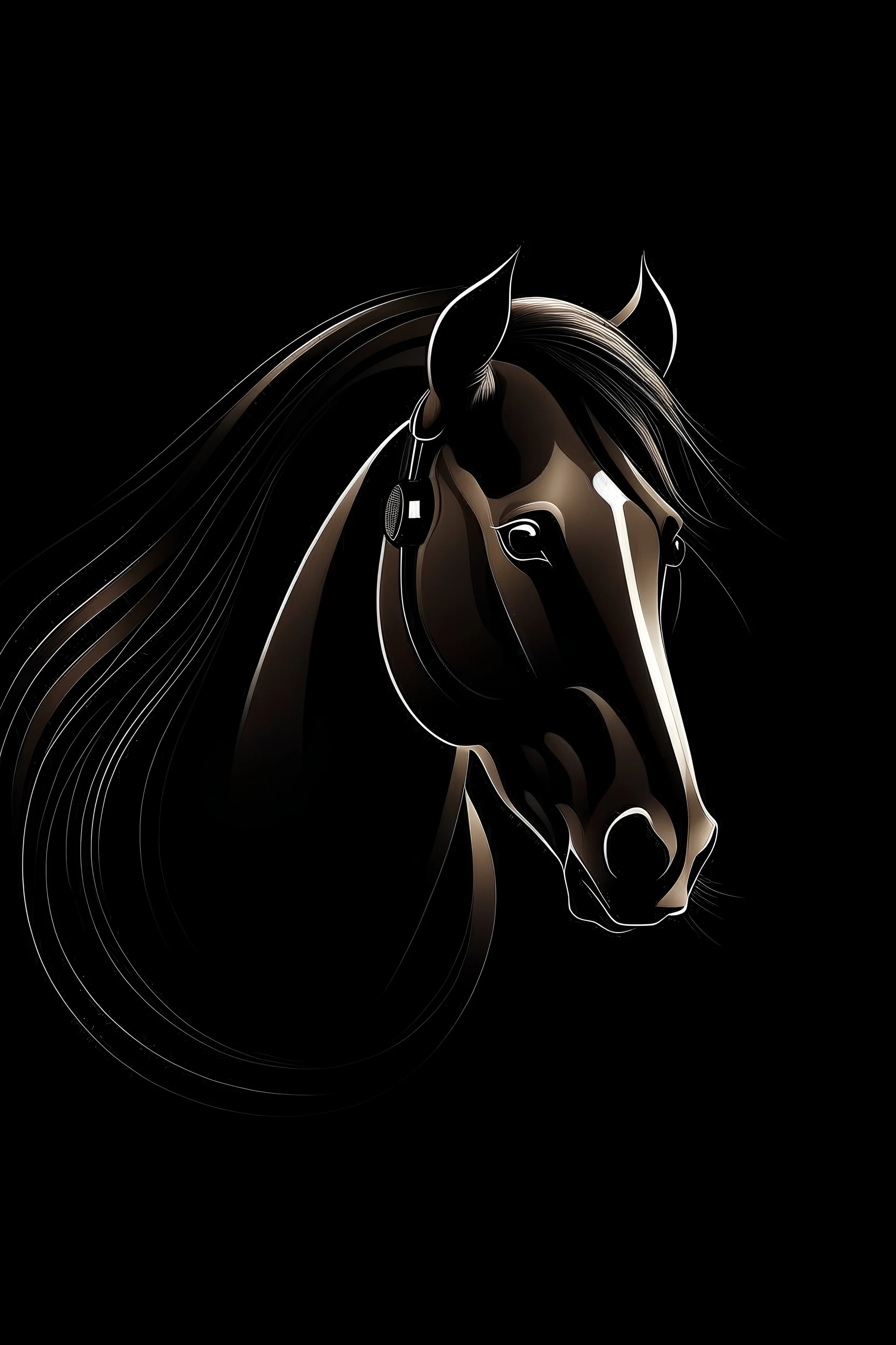 Horse, sound, studio, dark, logotipl