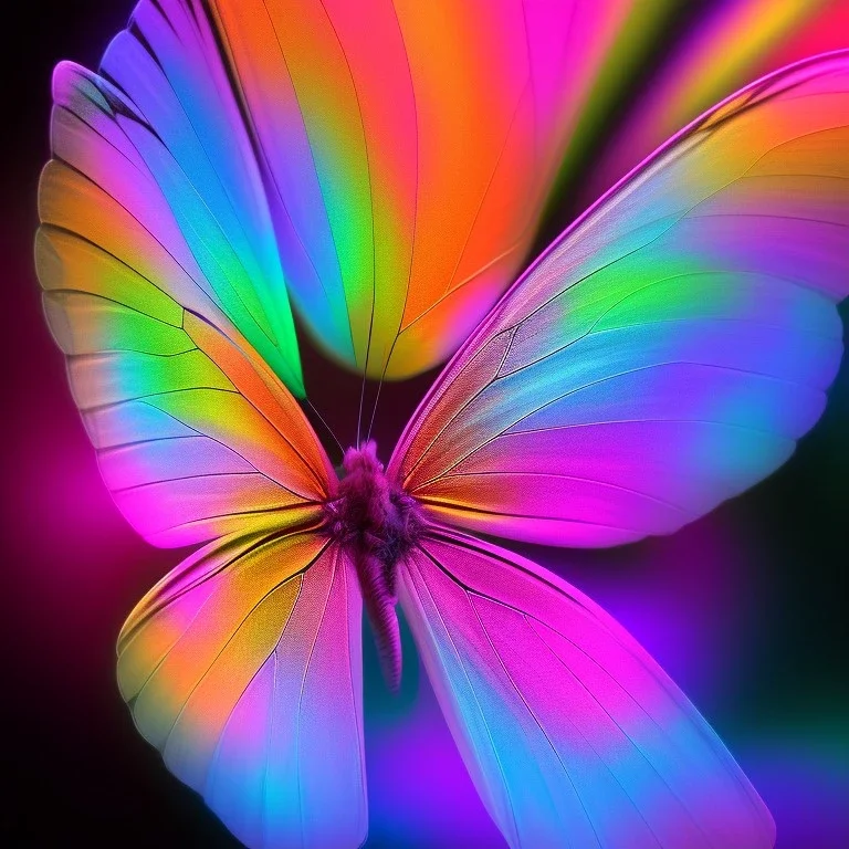 luminous pastel colors, butterfly