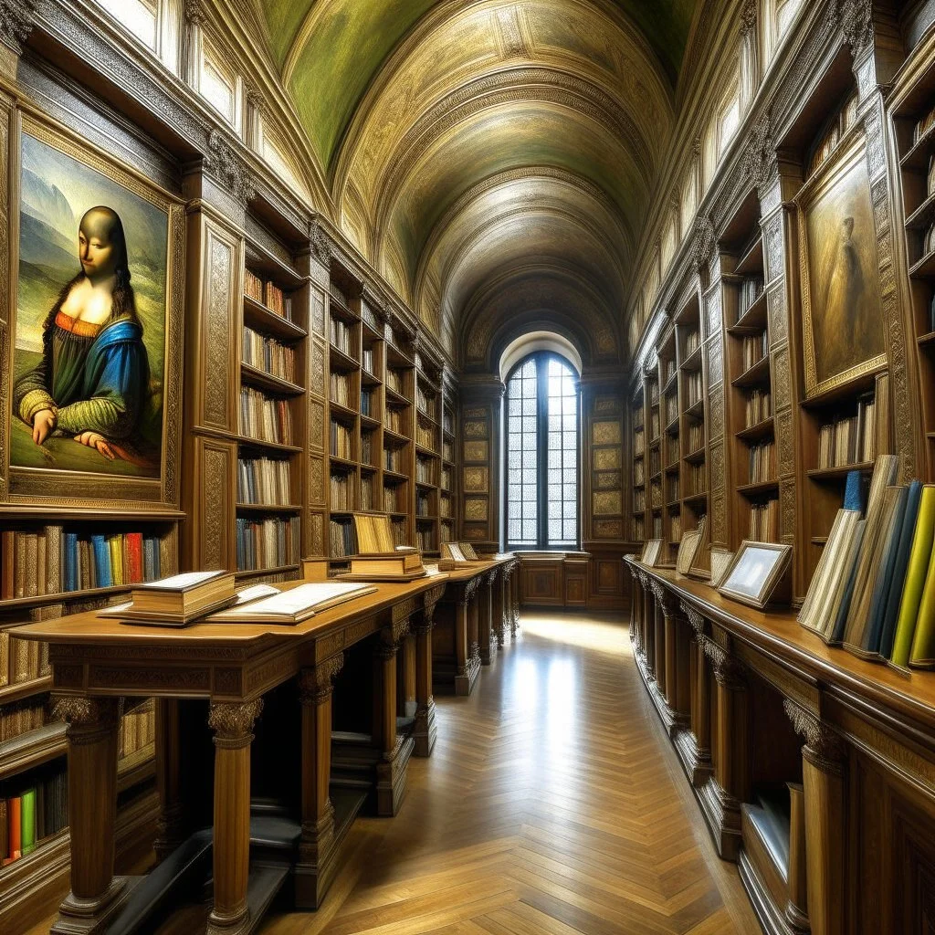 A library owned by Mona Lisa