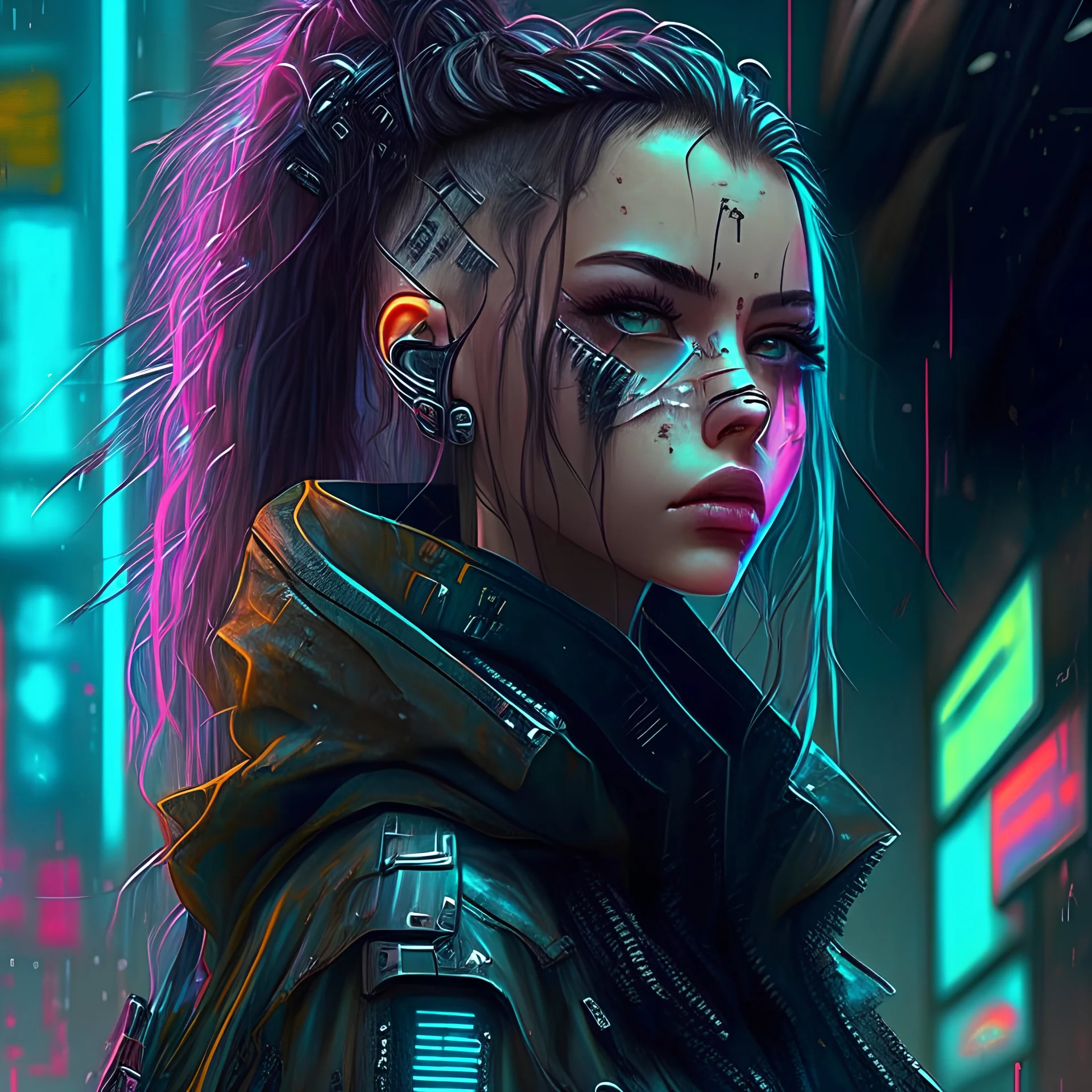 Girl cyberpunk is a thing of beauty