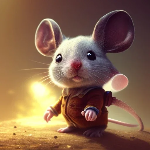 midget male with the head of a cute mouse wearing sunglasses, dramatic, dramatic lighting, volumetric lighting, hyperrealism, 8k, high quality, photorealistic, lot of details