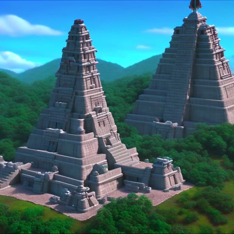 futuristic mayan temple