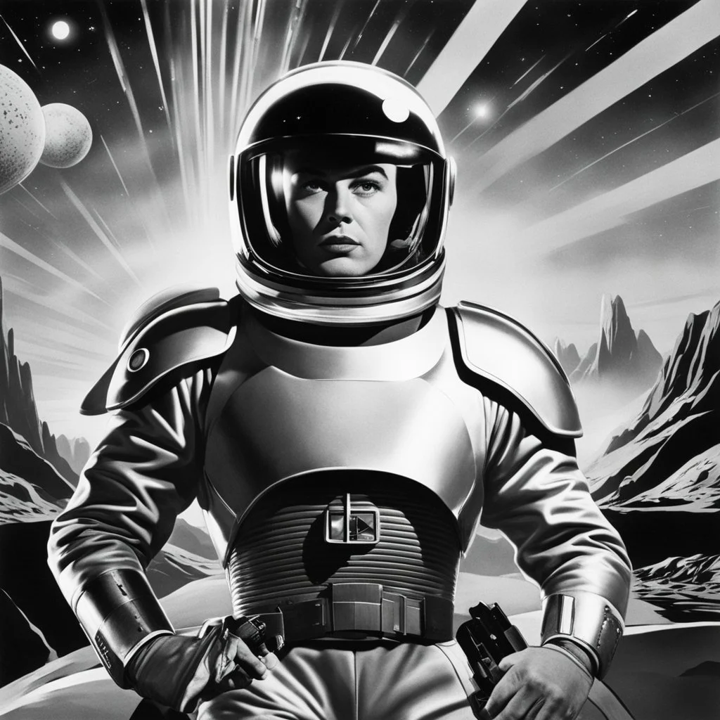 I love the old 1950s Sci Fi and all those B ratted movies/tv shows. The retro futurism is such a cool concept and it's fun to bring to life in digital format, this was based on Rocky Jones Space Ranger (1954)