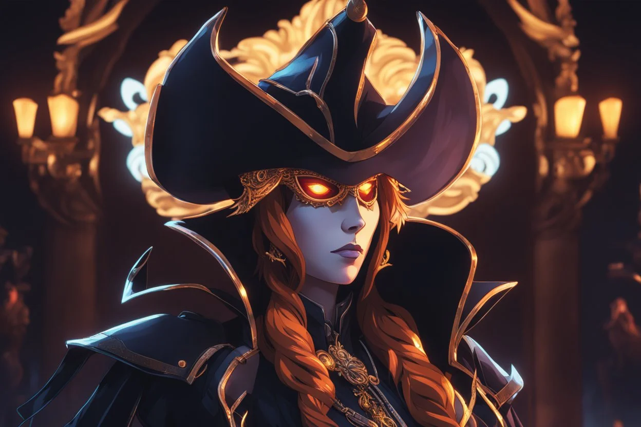 Hot Evelyn venom in 8k solo leveling shadow artstyle, pirate them, mask, close picture, sea, neon lights, intricate details, highly detailed, high details, detailed portrait, masterpiece,ultra detailed, ultra quality