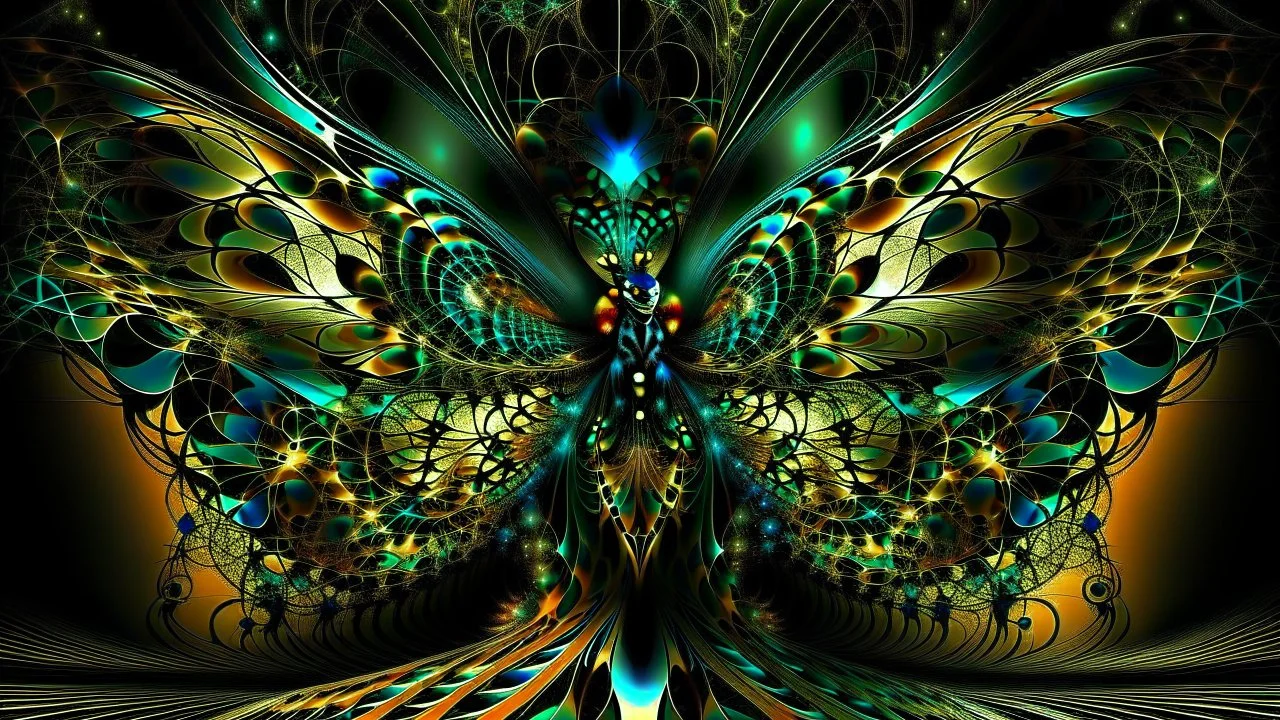 fractals, butterfly, Traditional Art