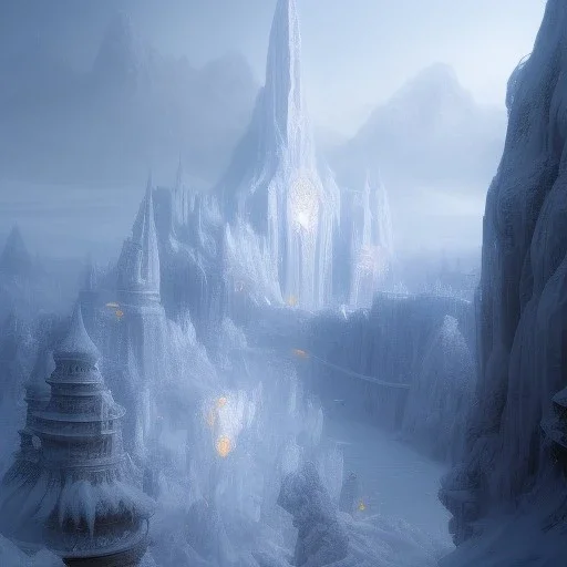 beautiful ice kingdom by anders zorn, matte painting, artstation, concept art