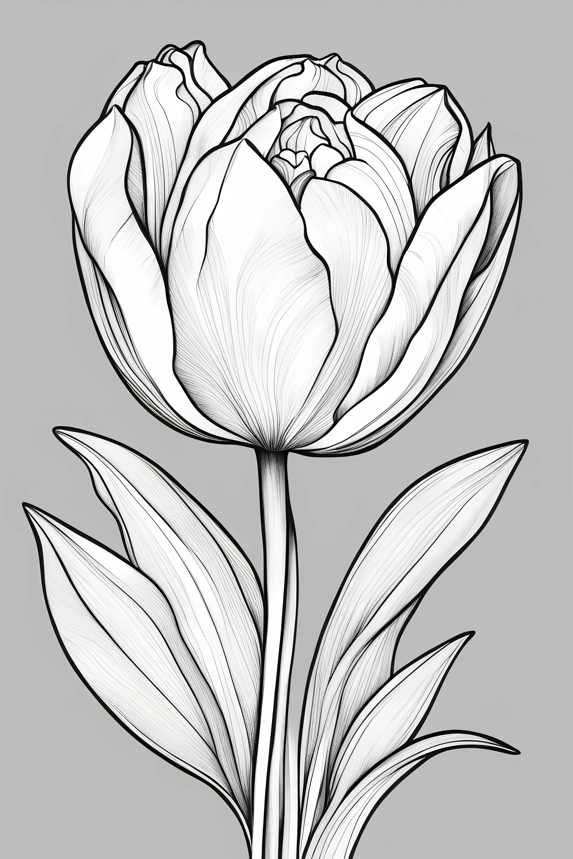 tulip coloring page