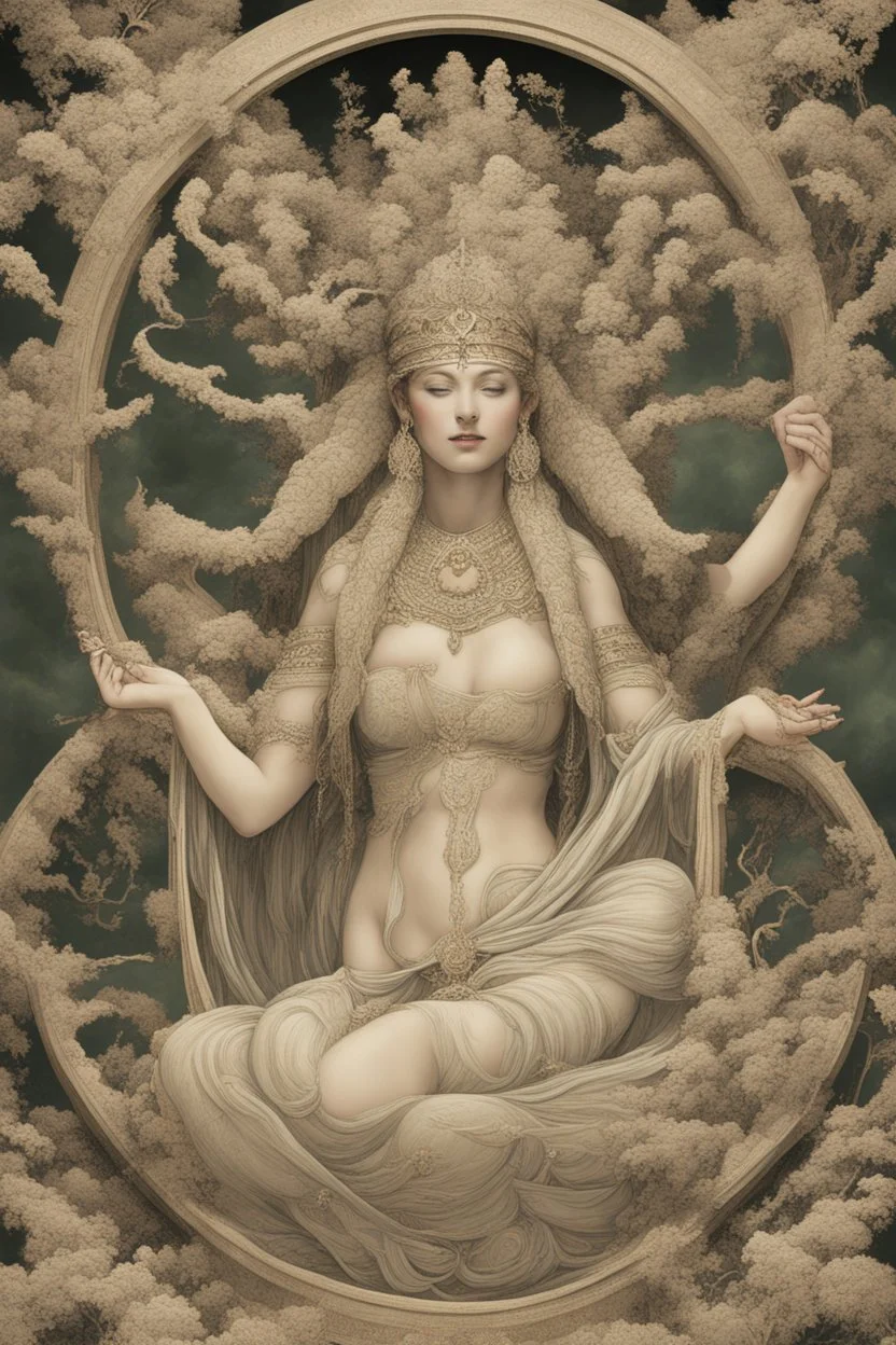Goddess of nature and harmony depiction
