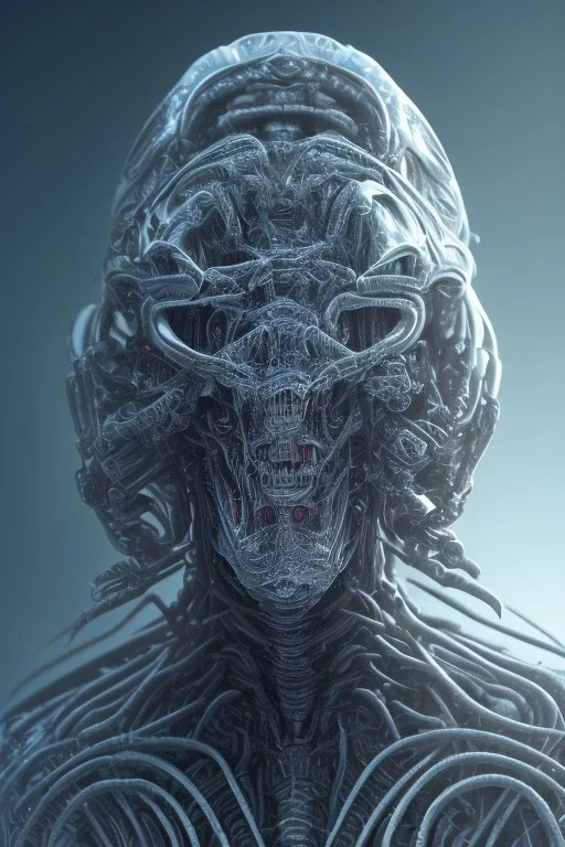 evil berserker, alien, tron, bitcoin eyes, 8k, finely detailed, photo realistic, hr giger