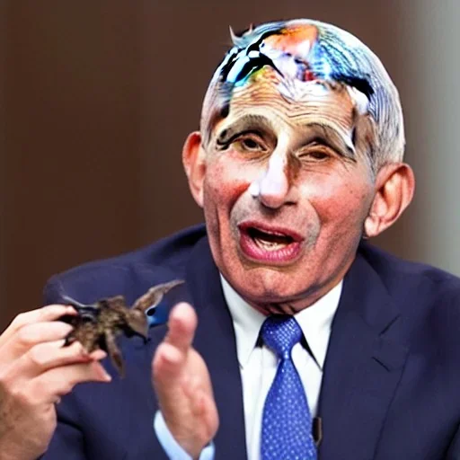 dr. Anthony fauci eating a bat