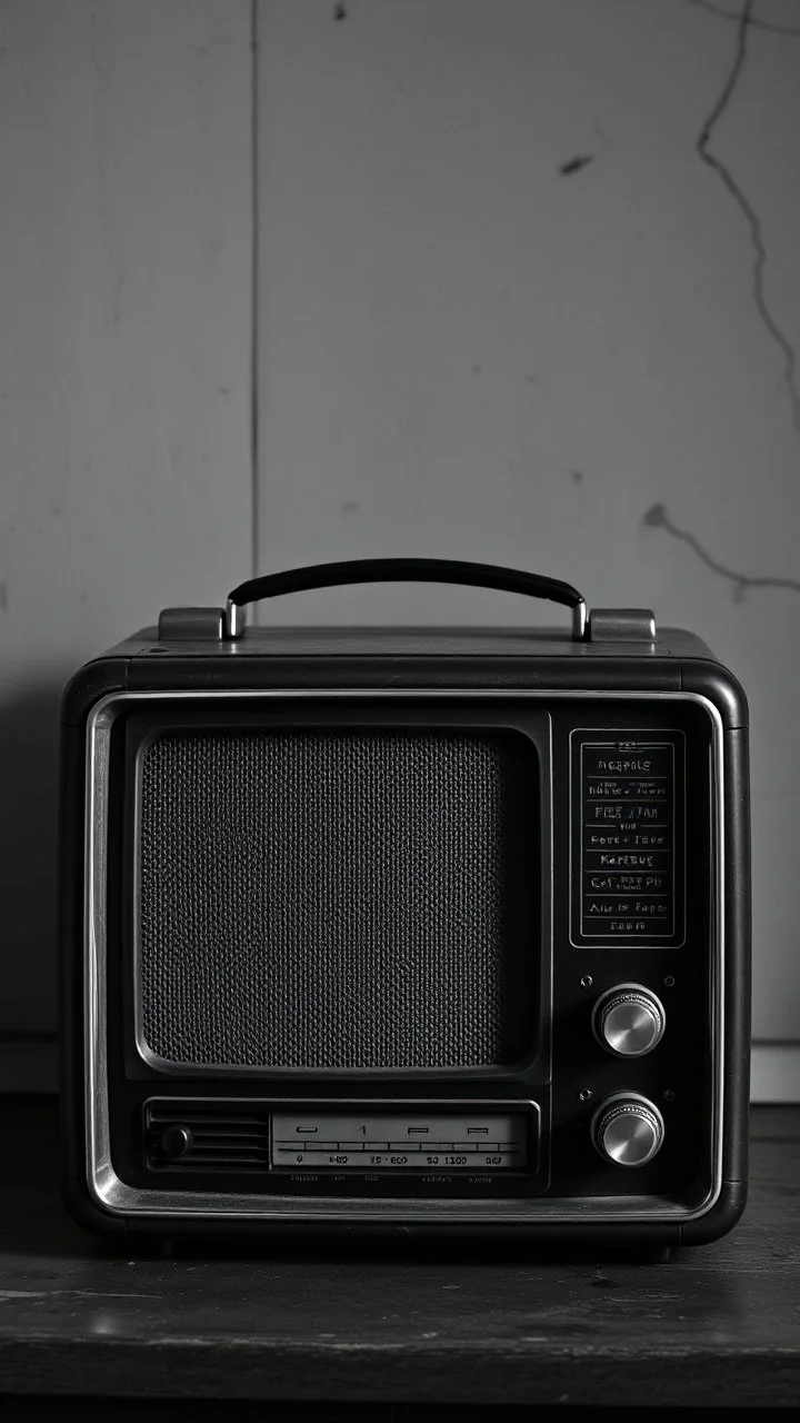An old radio black and white picture