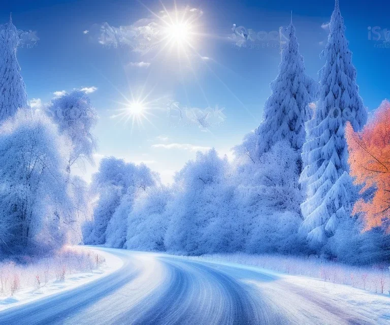 A great winter wonderland, landscape, colourful