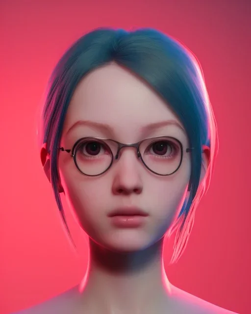 cute cyborg anime girl , high key lighting, volumetric light ,high details ,psychedelic background