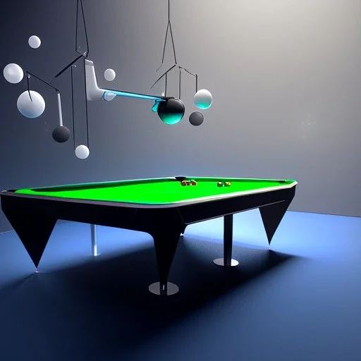 futuristic billiard table