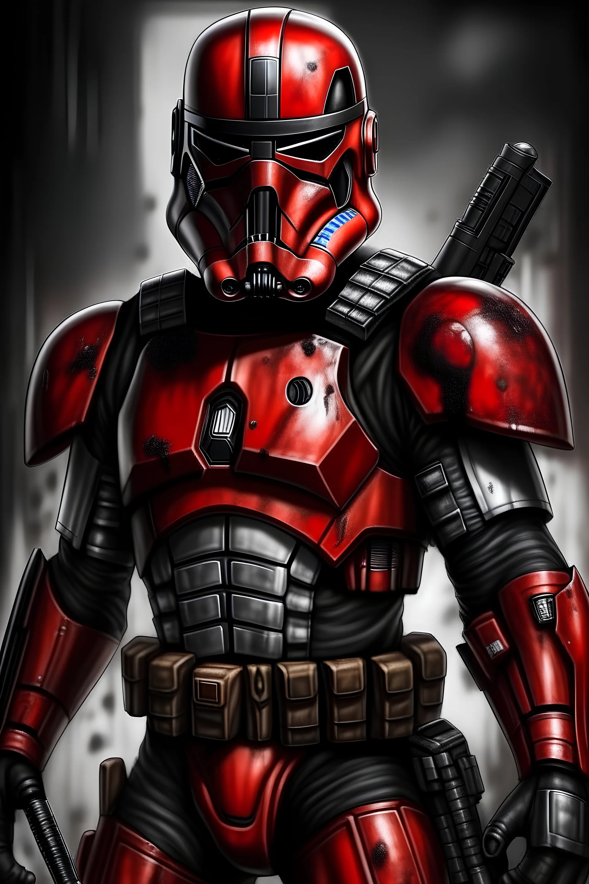Star Wars Clonetrooper in a Deadpool style armor