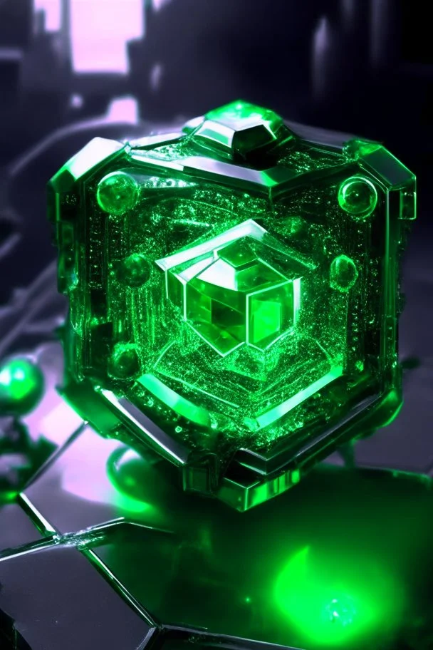 give me a small quantum nano future machine ring with emerald