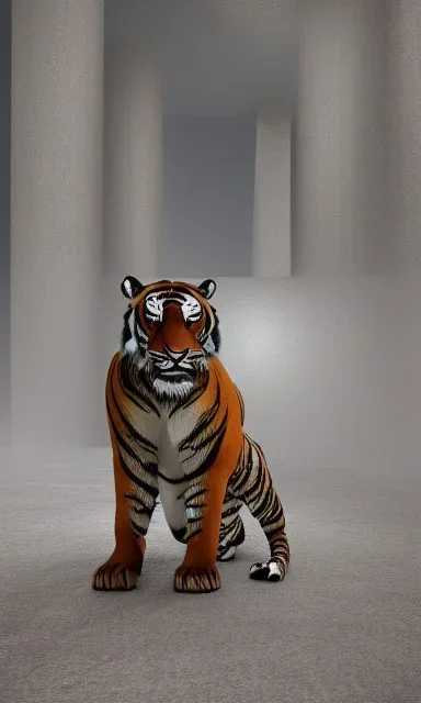 Tiger in suit, photoshoot, realistic, 8k