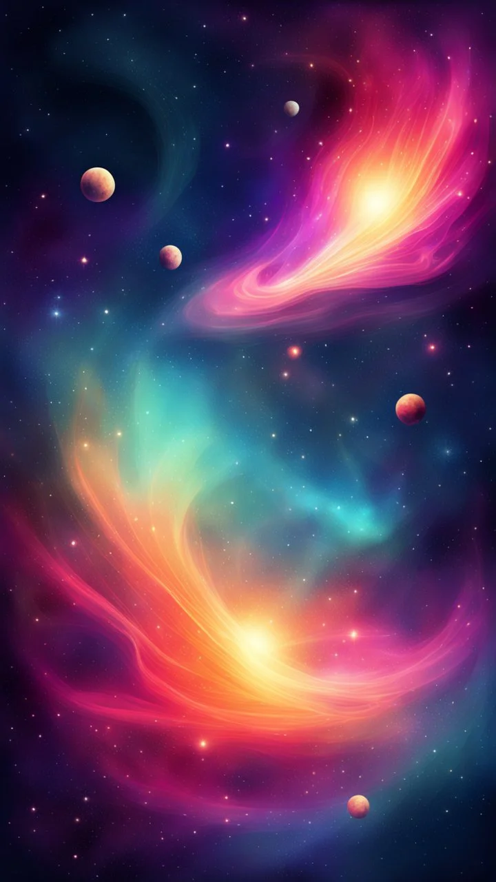 space background stylized, nubula. retro