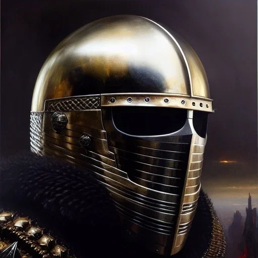 portrait 'Knight of the skull-Berserk',ancient metal armor and helmet ,painting by gaston bussiere, greg rutkowski, yoji shinkawa, yoshitaka amano, tsutomu nihei, donato giancola, tim hildebrandt, oil on canvas, cinematic composition, extreme detail,fit full head inside picture,16k