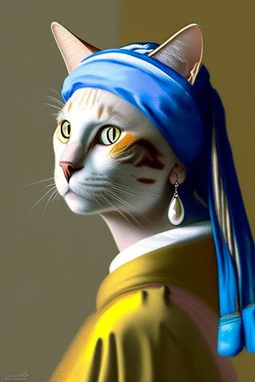 Die Katze mit dem Perlohrring. Vermeer