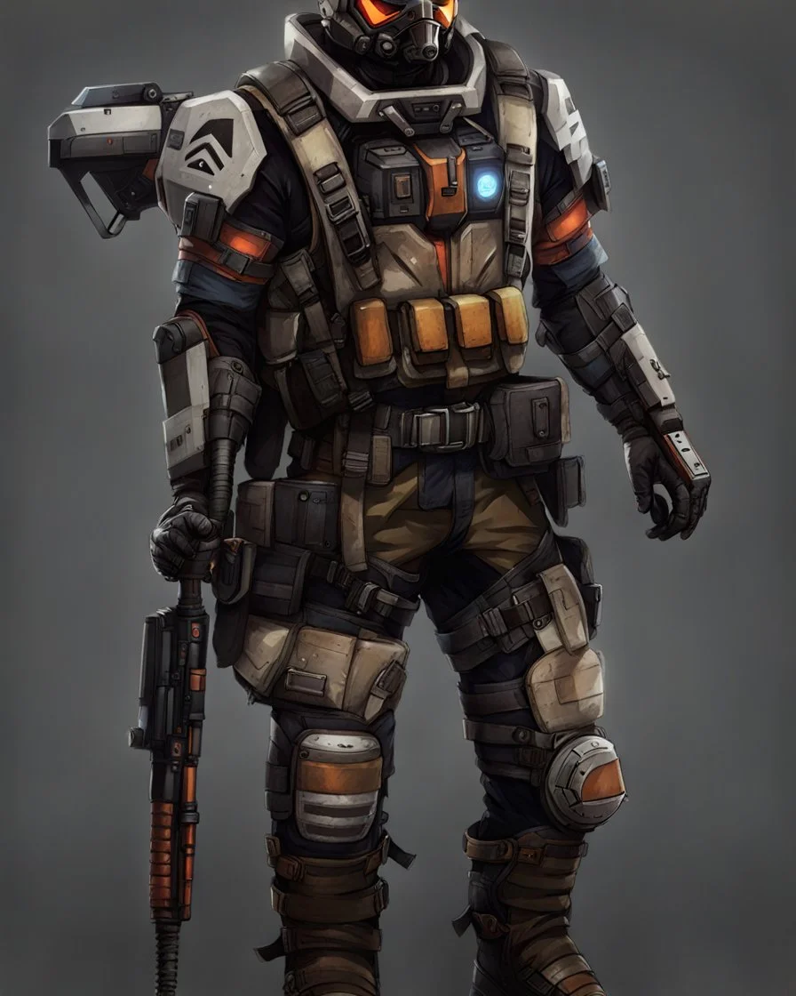 a titanfall pilot that is part bat, concept art, furry, humanoid, cyberpunk, anthropomorphic bat, titanfall 2