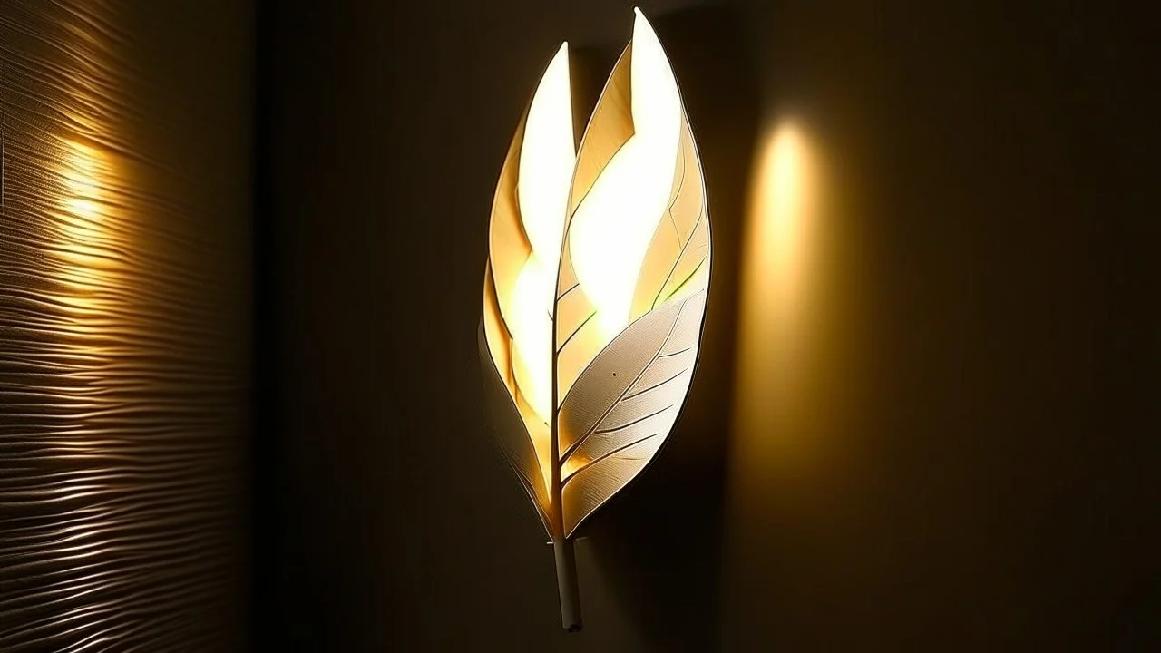 Wall lamp, inspired by leaf, abstract form, modern design syle