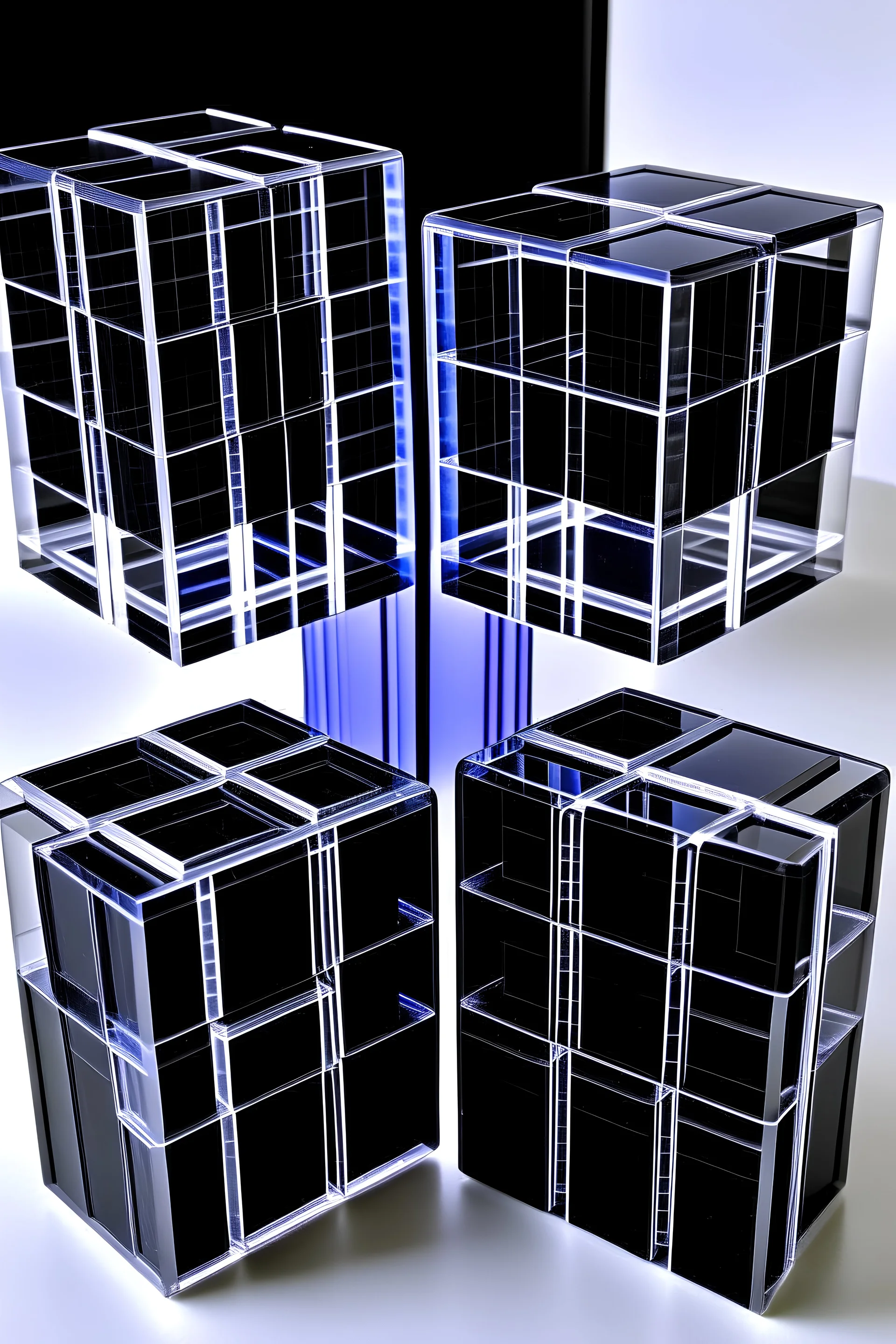 Three cubes encapsulated