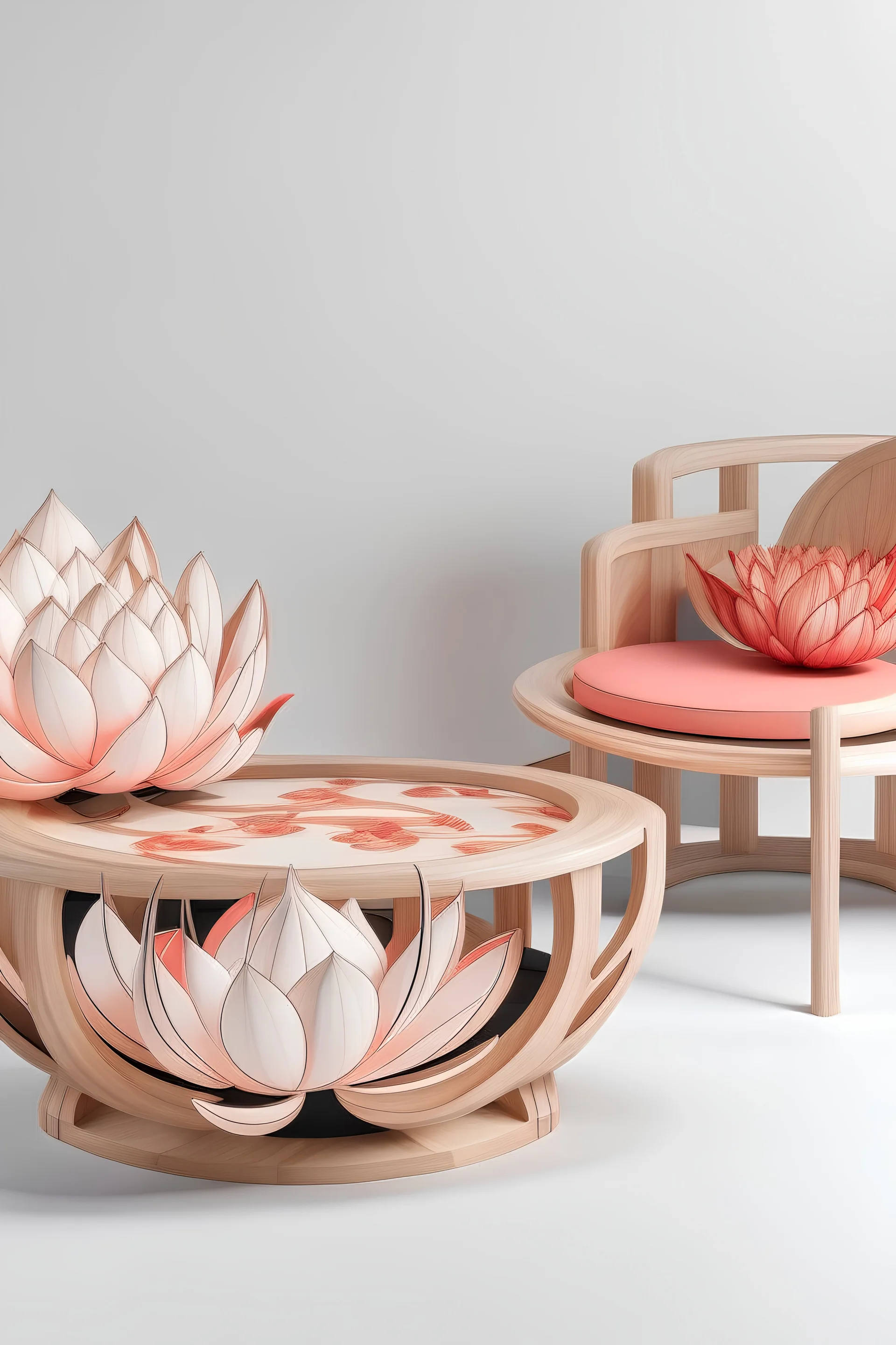 furniture inspired by lotus flowers