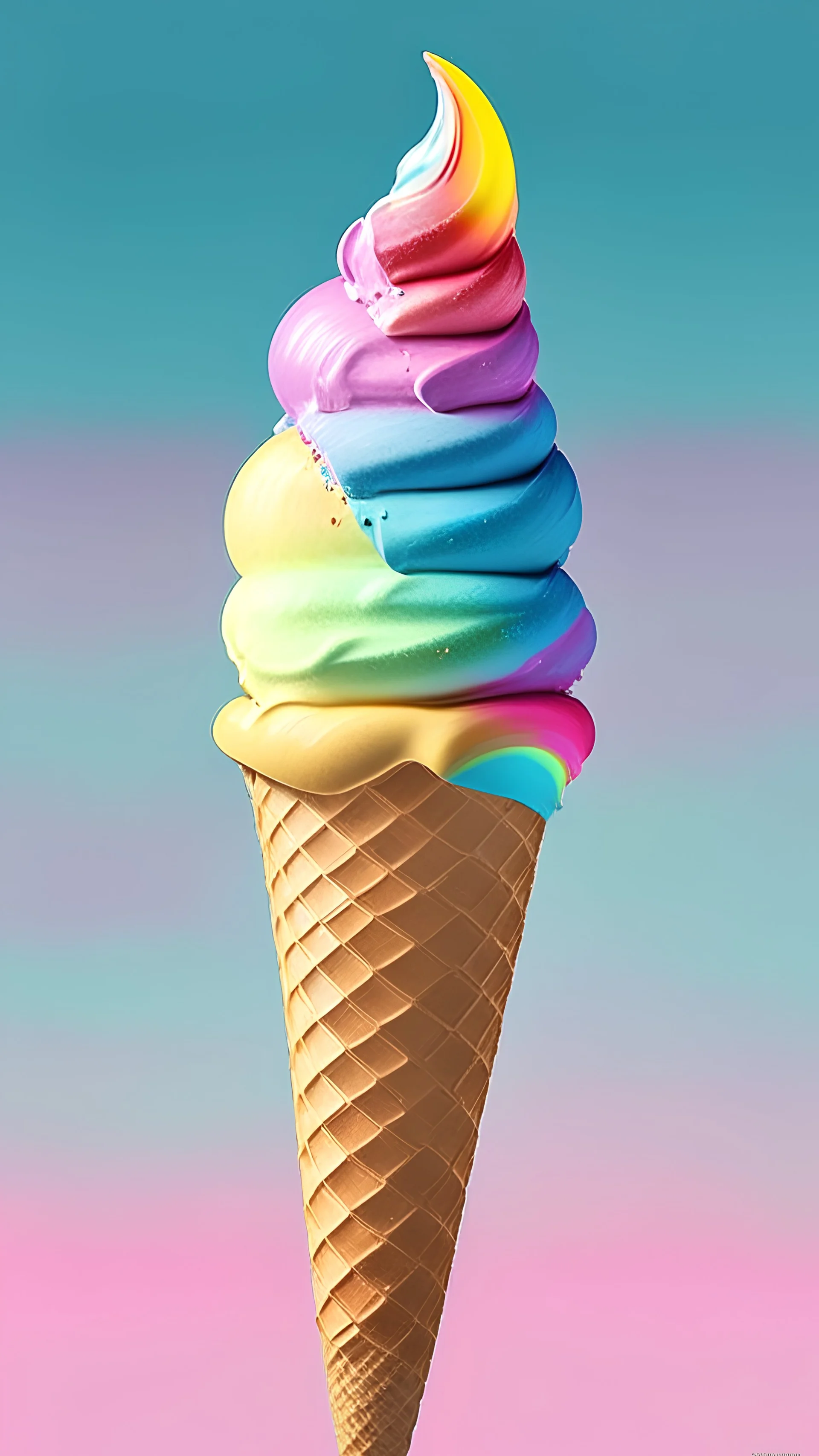 Rainbow Ice cream cone