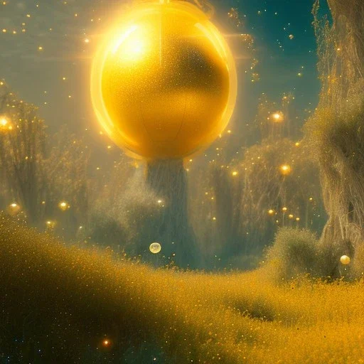 beautiful cosmic transparent golden landscape very etheric and cosmic, delicate colors, ultra sharp focus, 8k, unreal engine 5, extremely sharp detail, light effect, soft light atmosphere, smooth, full of details