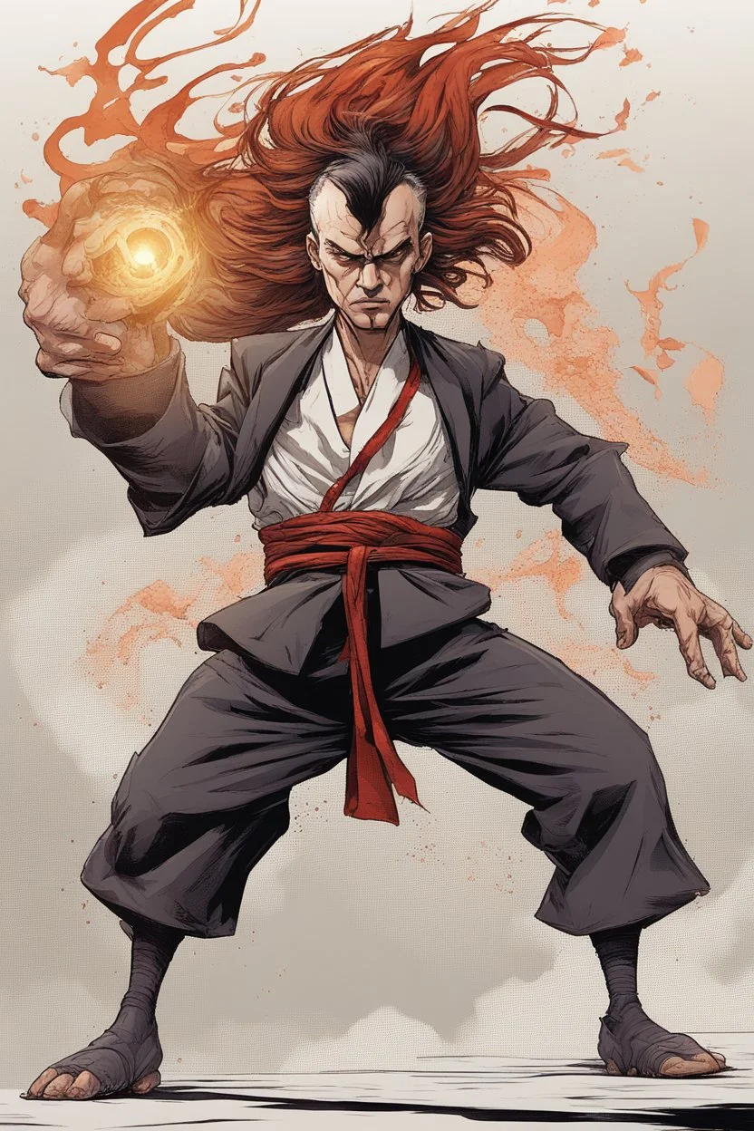 A lean and agile Super-Villain's Sidekick martial artist with a calm and disciplined personality.